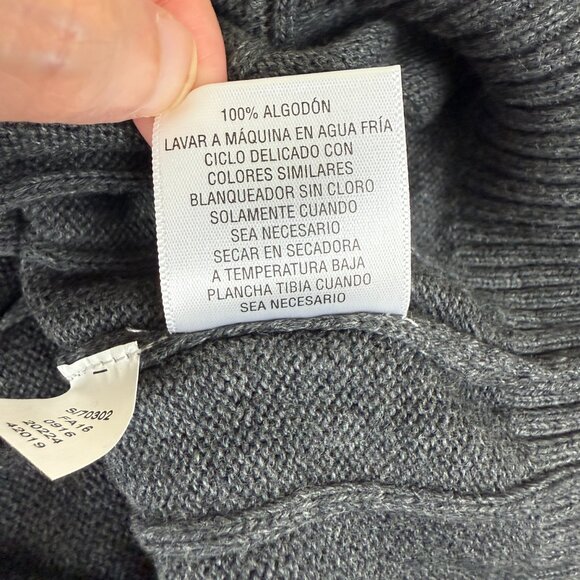 NWT John Ashford Gray V-Neck 100% Cotton Sweater XXL - Picture 5 of 9